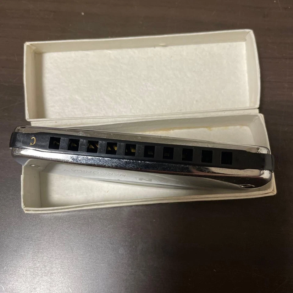 Swan Blues Harp Harmonica Metal Case Vintage Used Musical Instrument WWE - Image 4 of 4
