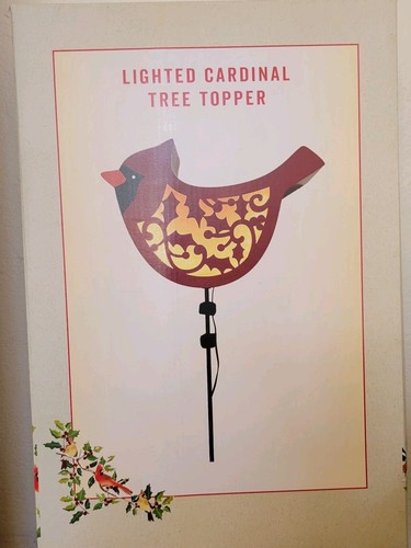 Cracker Barrel Red Cardinal 17" Lighted Christmas Tree Topper Bird Decor RHTF - Picture 1 of 3