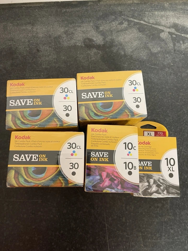 3X Kodak Combo 30 CL Colour & 30 Black Ink Cartridges+ 1X 10C,10B+Kodak 10XL NEW - Image 2 of 2