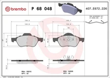 Brake Pad Set, disc brake BREMBO P68048