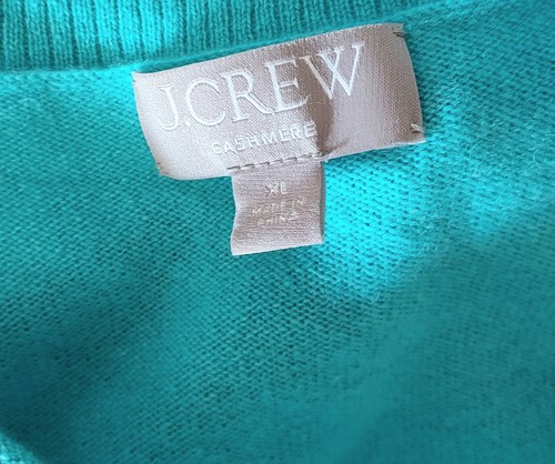 J. Crew Damen Kurzarm Kaschmir T-Shirt Oberteil Pullover Blau Gr. XL - Bild 8 von 10