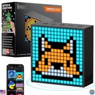 Pixel Art Bluetooth Speaker with 16x16 LED Display & Alarm Clock - Black