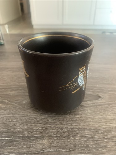 Vintage Black & Gold Owl Coffee Mug - Picture 4 of 6