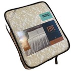 Frye King Sheet 4 Piece Set Flat Fitted Pillowcases Tan Feather 100% Cotton NEW
