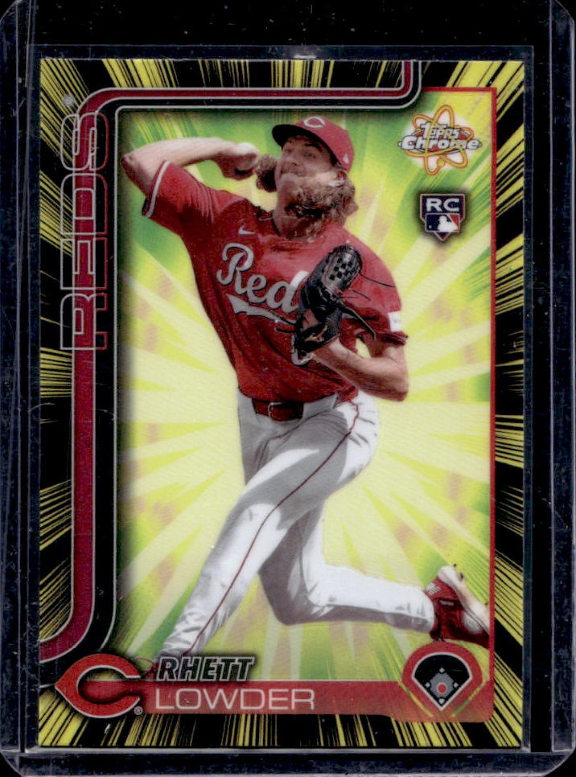 2025 Topps Chrome Rhett Lowder Radiating Rookies RC Rookie #RR-2 Reds