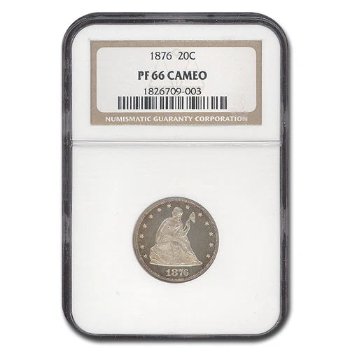 1876 Twenty Cent Piece PF-66 Cameo NGC