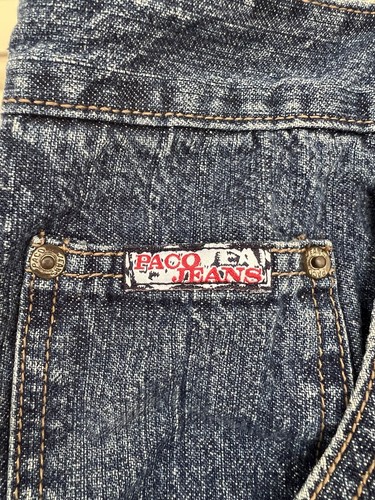 Pantalones de mezclilla Paco vintage para hombre 39x32,5 medida pierna ancha Y2K ropa de calle tubo de estufa años 90 - Imagen 3 de 14