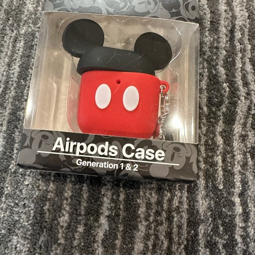 Disney Mickey Mouse AirPods Case 1st 2nd Generation with Attached Clip Cute New - 第 3/10 張圖片