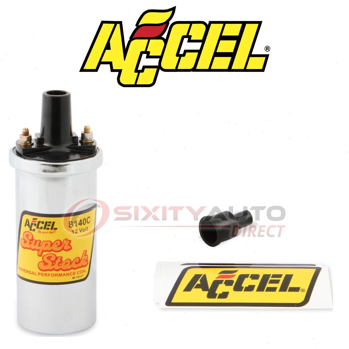 ACCEL Ignition Coil for 1966-1985 Mercury Capri 1.6L 2.3L 2.6L 2.8L 3.3L gs