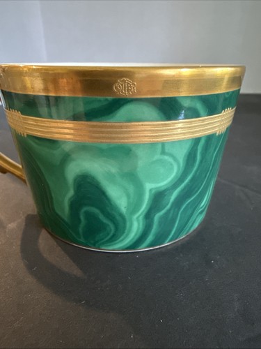 Tazas y platillos planos Christian Dior Gaudron verde malaquita, juego de 4 cada uno - Imagen 10 de 13
