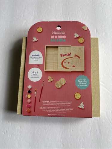 Mondo Llama pinta tu propia mini pizza tic tac toe kit - nuevo en caja - Imagen 5 de 20