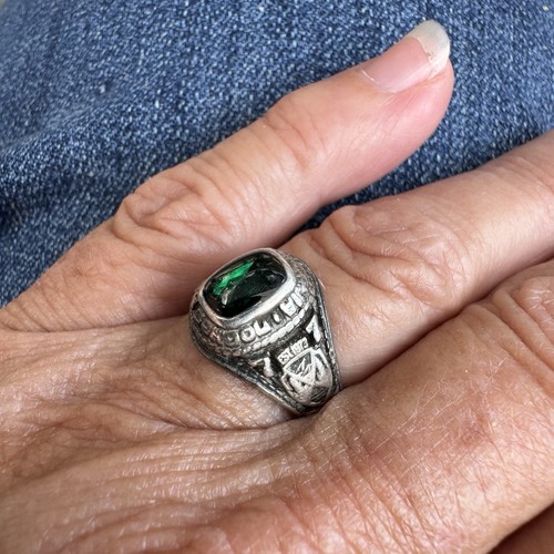 Anello da donna vintage Josten Sterling California High School MDB Class taglia 6,5 - Foto 3 di 7