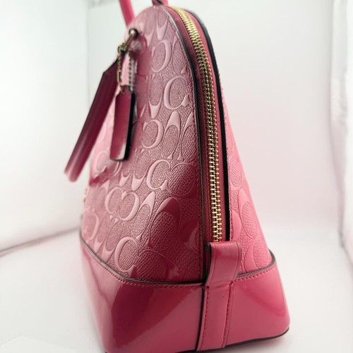 COACH 2way handbag shoulder satchel pink Used Excellent+ Condition Authentic JPN - Picture 5 of 12
