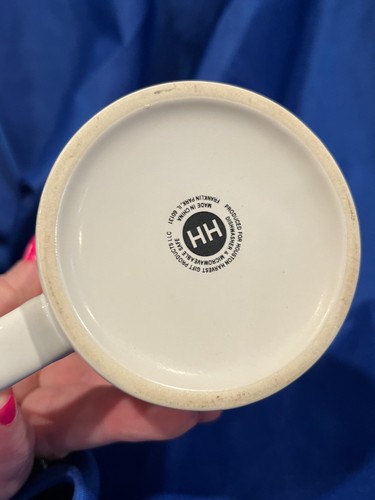 Stiefmütterchen Blume Becher Tasse Keramik gelb lila schön Houston Ernte Geschenk - Bild 3 von 7