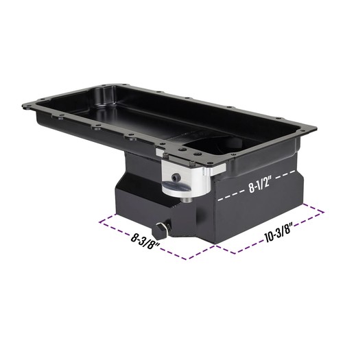 LS Swap Conversion Low Profile Oil Pan, OEM Filter Location Black - Picture 11 of 18