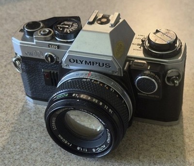 Olympus OM-10 35mm Film Camera w/ Olympus Zuiko 50mm f1.8 Lens & Manual Adapter
