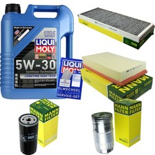 INSPEKTIONSKIT FILTER LIQUI MOLY ÖL 5L 5W-30 für Audi 80 Avant 8C B4 1.9 TDI