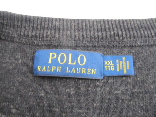 Polo Ralph Lauren Maglione Uomo XXL Nero Heather Felpa Girocollo Pony - Foto 3 di 10