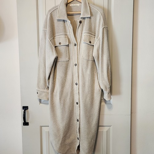 Free People Long Ruby Jacket Size S Ivory White Mdi Length - Picture 4 of 7