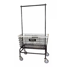 Royal Basket Trucks G33-Bkx-W2a-5Unn Laundry Hamper Cart, Black, 500 Lb.