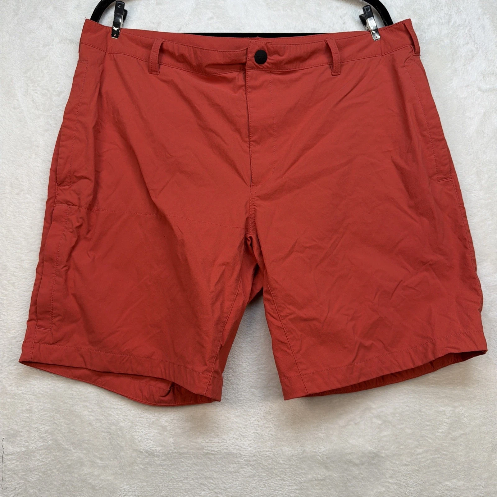 The North Face Hiking Shorts Mens 38 Orange Lightweight Trail Outdoor