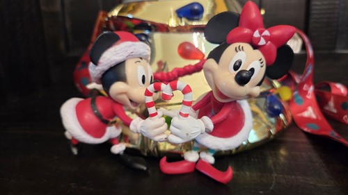 Disney Parks 50th Mickey Minnie Christmas Tree Light Up Gold Popcorn Bucket - Picture 10 of 24