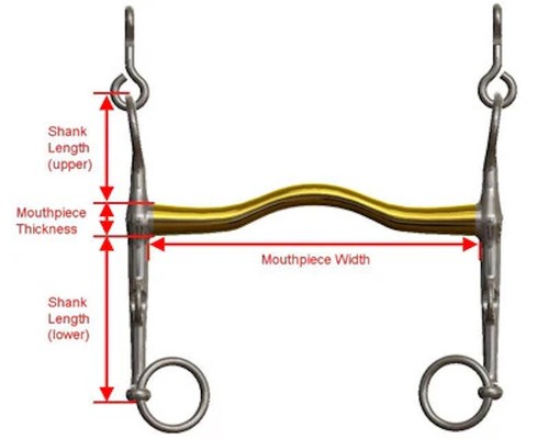 Level 2-3 MYLER Flat Shank Low Ported Barrel Horse Bit ~ MB 43LP - 5" Mundstück - Bild 5 von 5
