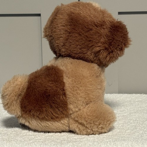 Vintage 1980s KAMAR Plush Puppy Dog Stuffed Animal Tan & Brown Handmade in Korea - Picture 5 of 12