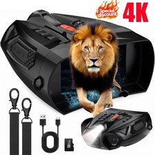 4K Night Vision Goggles Binoculars 850nm IR Infrared Thermal Binoculars 10X Zoom