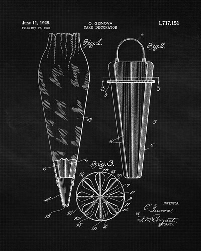 Classic Baking Cooking Tools Patent Prints 6 (8x10) for Home Work Office Kitchen - Picture 8 of 12