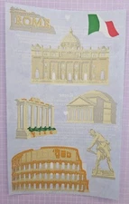 Mrs.Grossmans Stickers Vintage Stickers Europe Rome Italy Maxi Trip Travel Deco