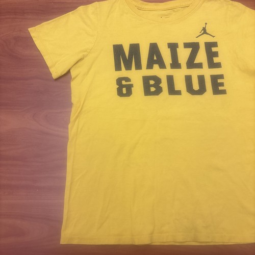 Camiseta Nike Jordan Jumpman UNIVERSITY MICHIGAN Maíz y Azul Juvenil Mediana - Imagen 5 de 11