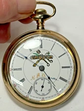 Antique 1895 Elgin Pocket Watch 18s 17j Grade 44 G.M.Wheeler w/dedicated dial
