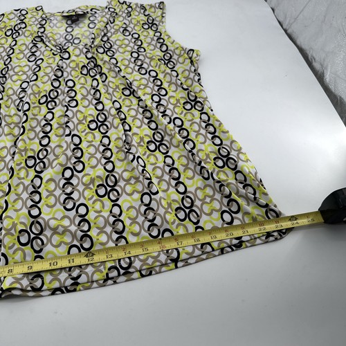 Dana Buchman XL Sleeveless Top Blouse Circle Print Career Casual - Picture 7 of 7