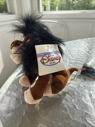 Vintage Disney Store Plüsch Mini Sitzsack 8 Zoll Narbe König der Löwen Bösewicht mit Etikett - Bild 2 von 7