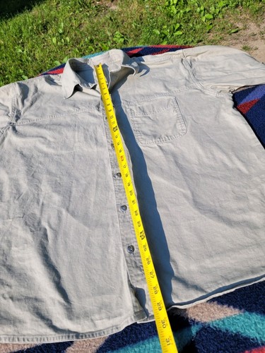Vintage Marlboro Sun Moon Long Sleeve Button Up Shirt Mens XL Khaki Beige - Picture 8 of 8
