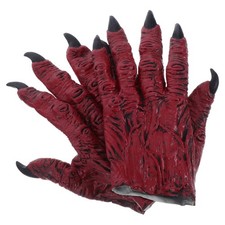 1 Pair Scary Gloves: Wolf Paw Halloween Costume Gloves Claw Hand Props Scary