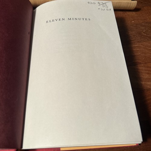 Eleven Minutes A Novel by Paulo Coelho 2004 Hardcover (R2.2) - Bild 3 von 12
