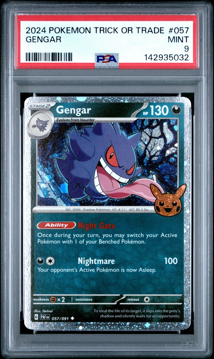 Pokémon TCG Grade 9 Gengar Individual Collectible Card Game Cards