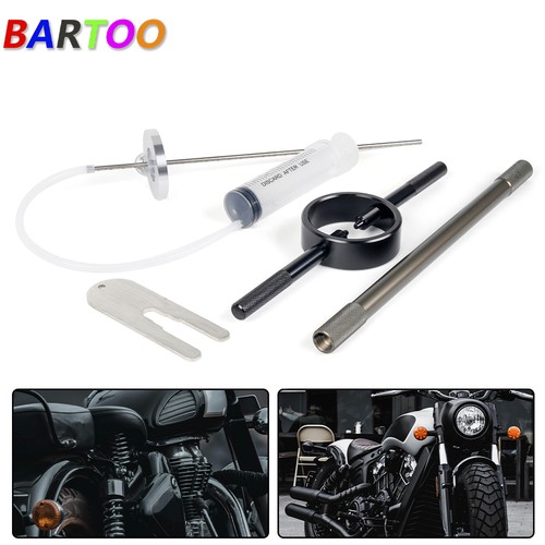 Universal Motorcycle Fork Spring Compressor Tool and Fork Oil Level Tool Kit - Picture 1 of 11