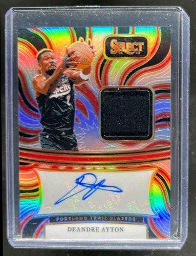 2024-25 Select Deandre Ayton Auto Jersey #11/125 Trail Blazers - Picture 1 of 2