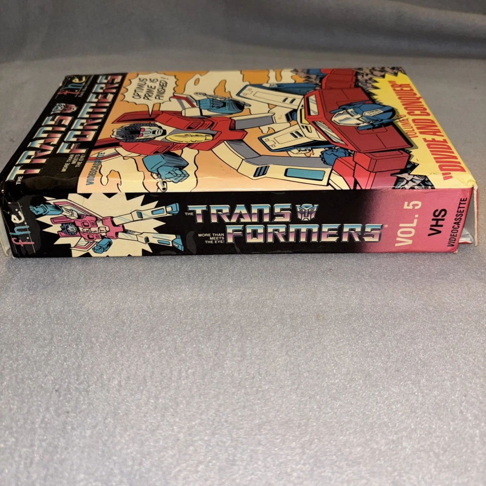 The Transformers VHS Tape Vol 5 DIVIDE AND CONQUER FHE Big Box 1984 Hard To Find - Image 3 of 4