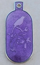 Mini Capsule Geocoin (2008) - Purple - Activated & Adoptable - TB2F408