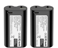 2-Pack 7000mAh Battery for myQ Smart Garage Video Keypad, Type-C Fast Charging