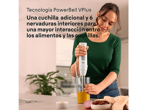 Batidora de mano - Braun Minipimer MultiQuick 5 MQ50001MWH, 1000 W, Vaso de 0.6 - Imagen 4 de 8