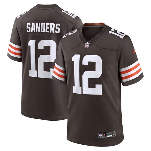 Men's Browns #12 Sanders 2025 Stitched Limited Jersey - Picture 5 of 11