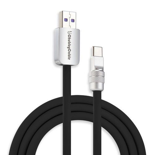 chubbycable Chubby 2.0 Fast Charging Cable Durable Soft 13.1ft (4m), Black - 第 1/7 張圖片
