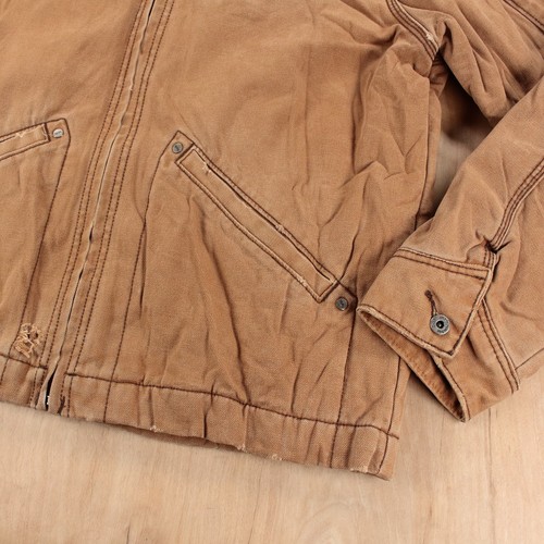 vtg y2k abercrombie blanket lined canvas work jacket XL youth kids boys detroit - Picture 3 of 8
