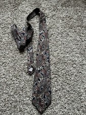 Vintage Repp LTD Tie   Extra Long   100 Silk   Paisley Pattern
