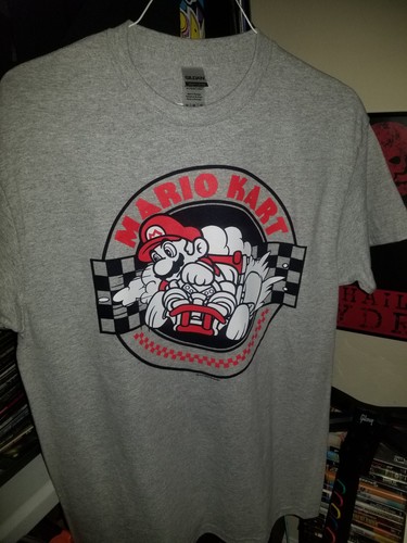 Mario Kart T-Shirt Grau Medium Unisex - Bild 1 von 3